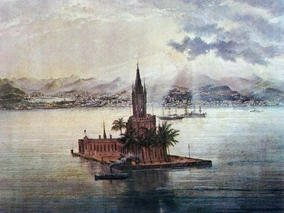 Panorama of Guanabara Bay by Nicola Antonio Facchinetti